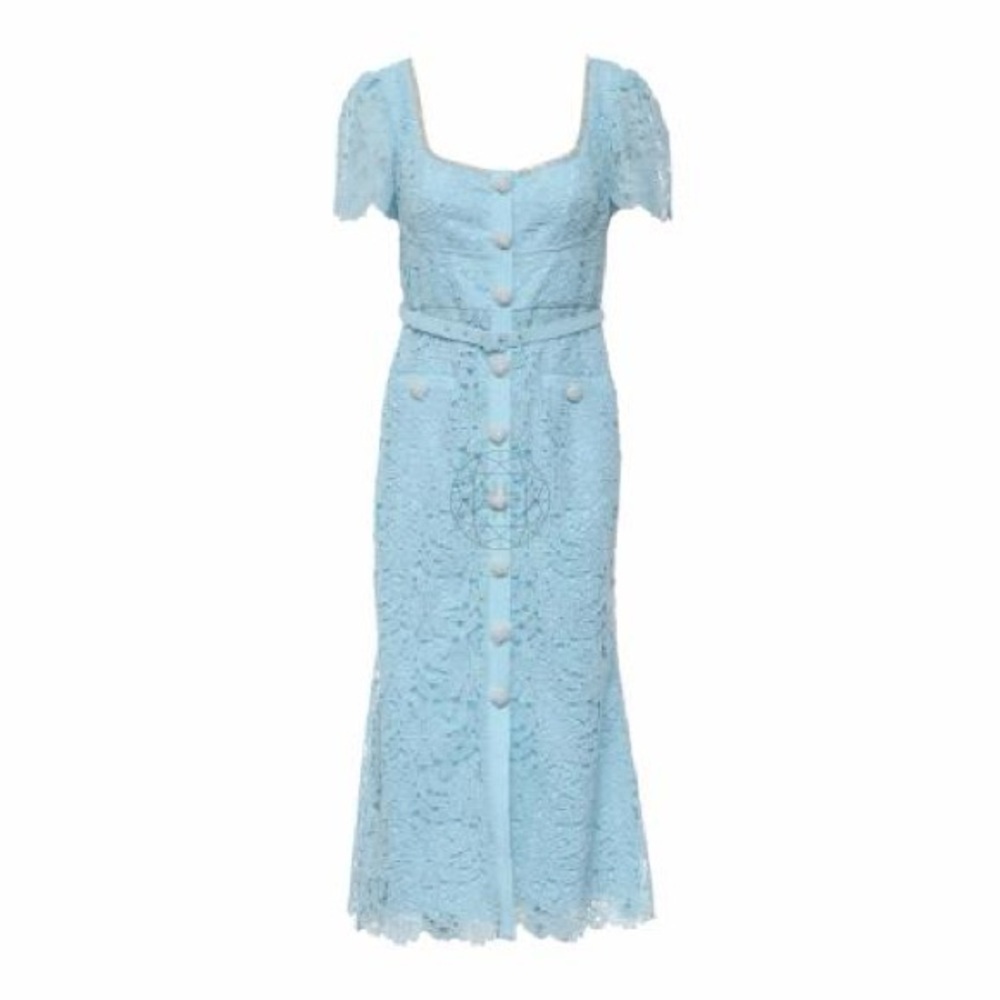 NWOT Self-Portrait Embellished Lace Diamanté Midi Dress